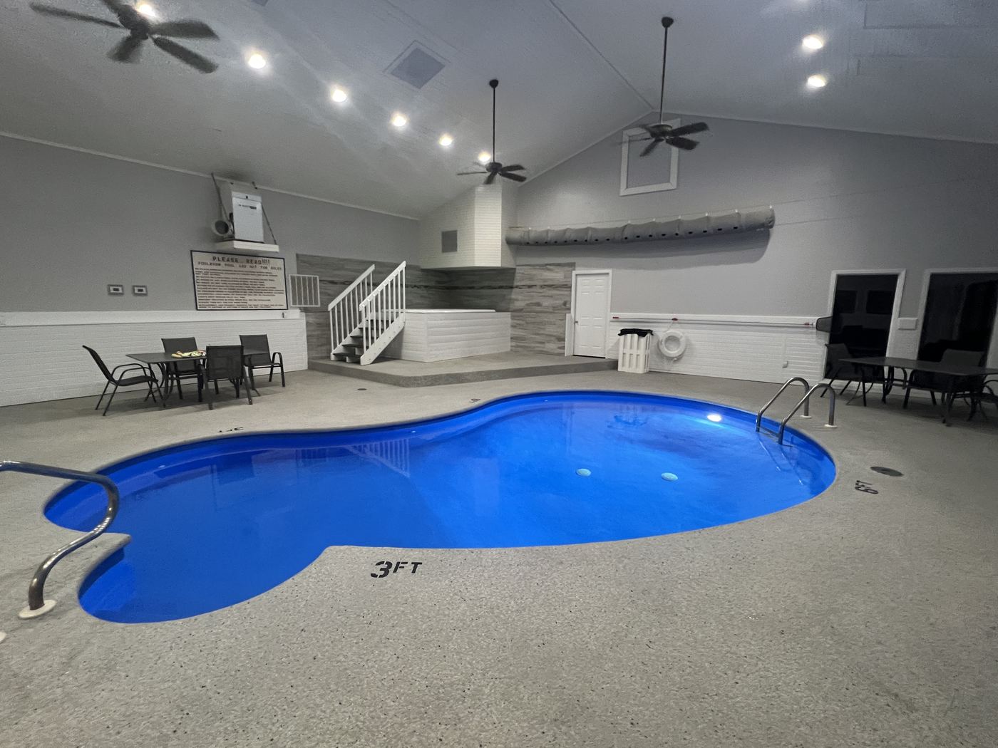 Indoor pool and hot tub