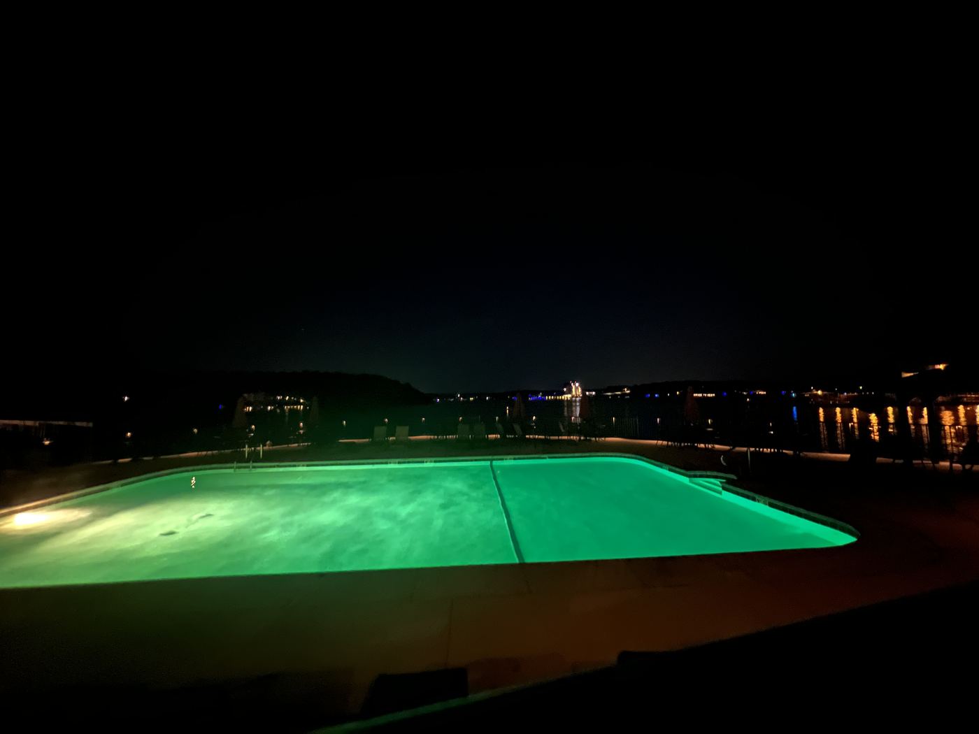 Poolside after dark